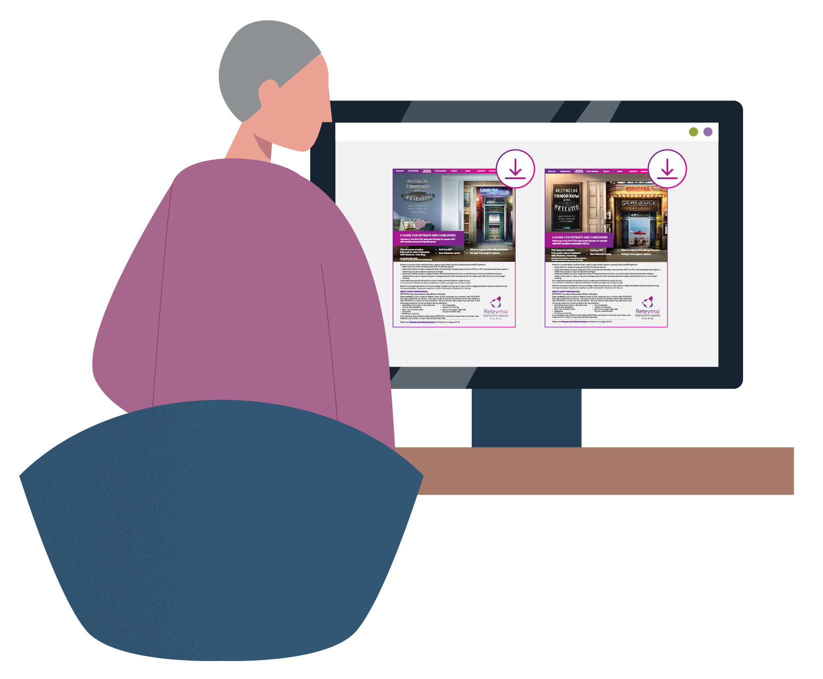Brochures on how Retevmo works